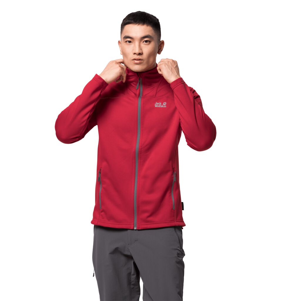 Jack Wolfskin HORIZON Vestes Homme Rouge - JZIOMAT-10